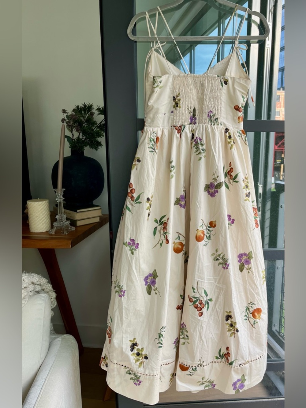 New Anthropologie Farmers Market Fruits & Floral Garden Maxi Dress - Picture 4 of 4